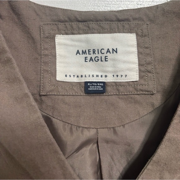 American Eagle Brown Button Front Vest Sleeveless Tailored Crop Top Women’s XL - Picture 2 of 9